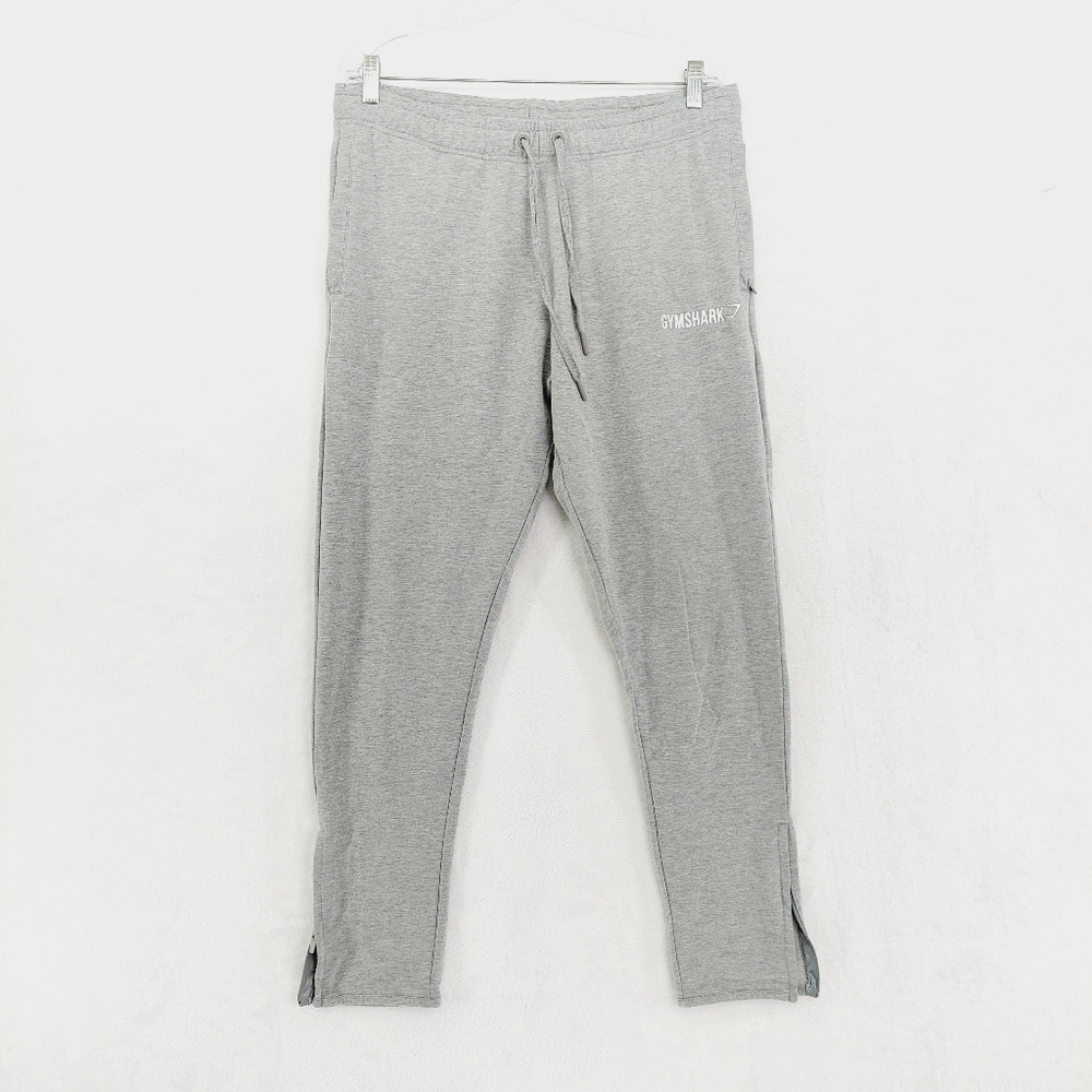Gymshark Logo Grey Zip Leg Sweatpants Joggers P4801